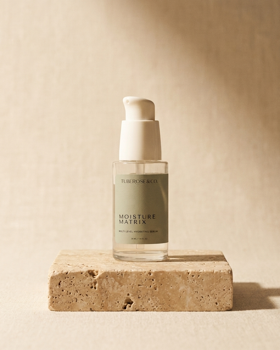 Tuberose & Co. Moisture Matrix product shot on display