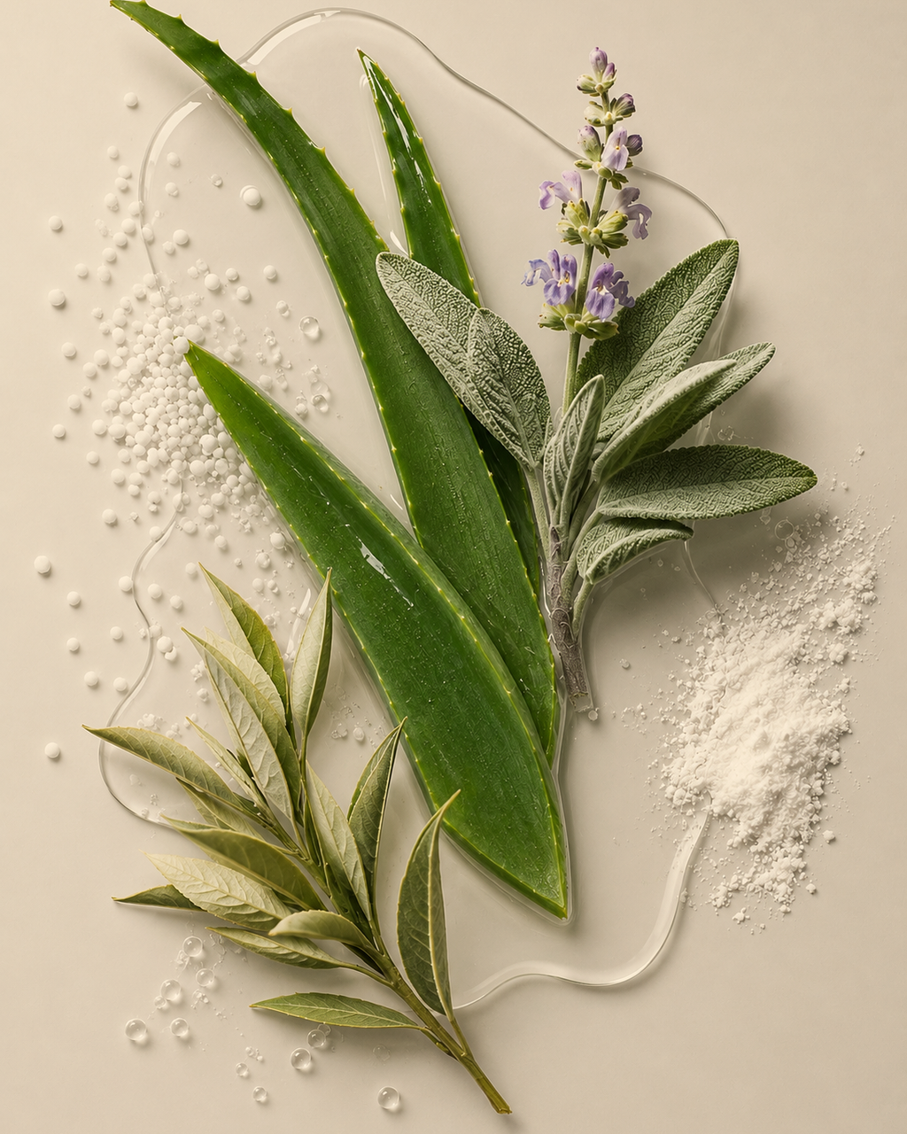 Tuberose & Co. Moisture Matrix styled in a botanical still life