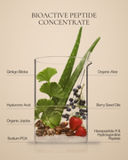 Tuberose & Co. Bioactive Peptide Concentrate with glass beaker ingredient callout